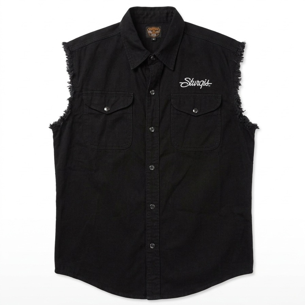 Men’s Sleeveless Button Down Sturgis Black Hills Rally 2016 Shirt